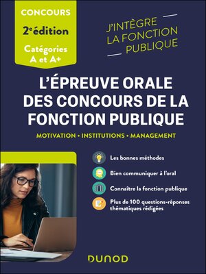 cover image of L'épreuve orale des concours de la fonction publique catégories a et A+